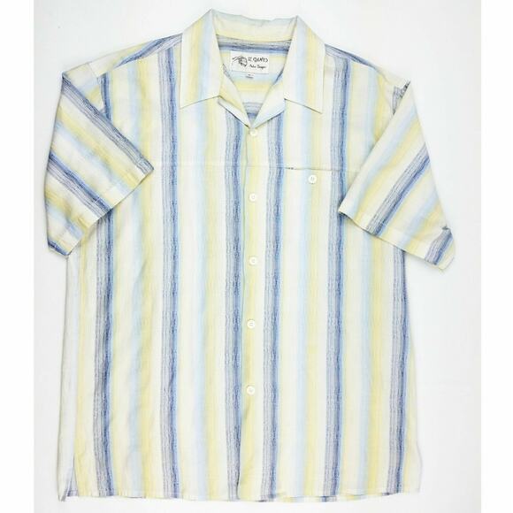 IL CANTO Shirt Mens XL Short-Sleeve Button Up‎ Casual Resort Camp Lounge - Picture 1 of 4
